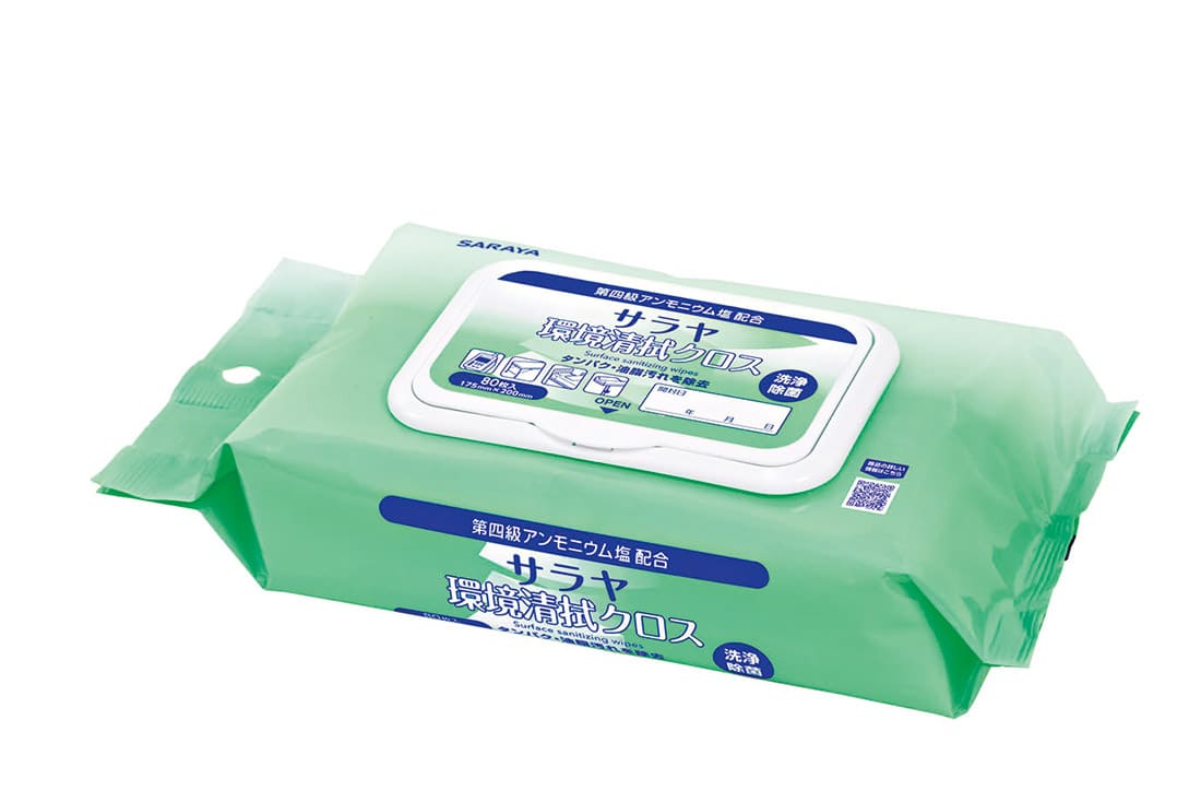 【サラヤ】サラヤ環境清拭クロス　80枚ピロー型×30個
